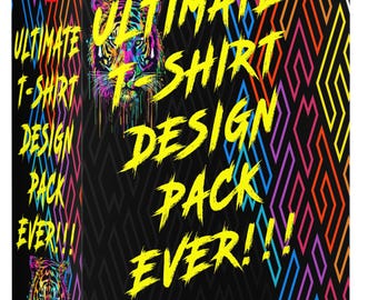 3tb Ultimate Tshirt Design Pack |  Start your own business | Psd, Svg, Png, Cdr, jpg | Design Software Included | ONE Stop SHOP!