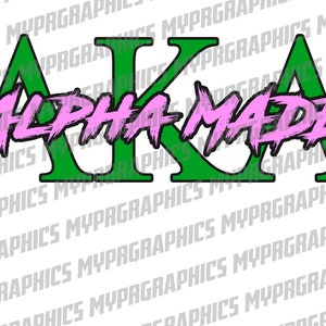 AKA Made green SVG, Alpha Kappa Alpha Sorority svg, Large Greek Letters PNG, Cut Files, Digital Download