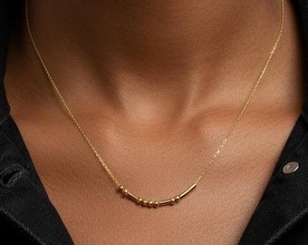 Personalized Morse Code Necklace, Custom Secret Message Jewelry, Gift For Her - Silver Couples Necklace Valetine's Day Gift, Mors Alphabeth