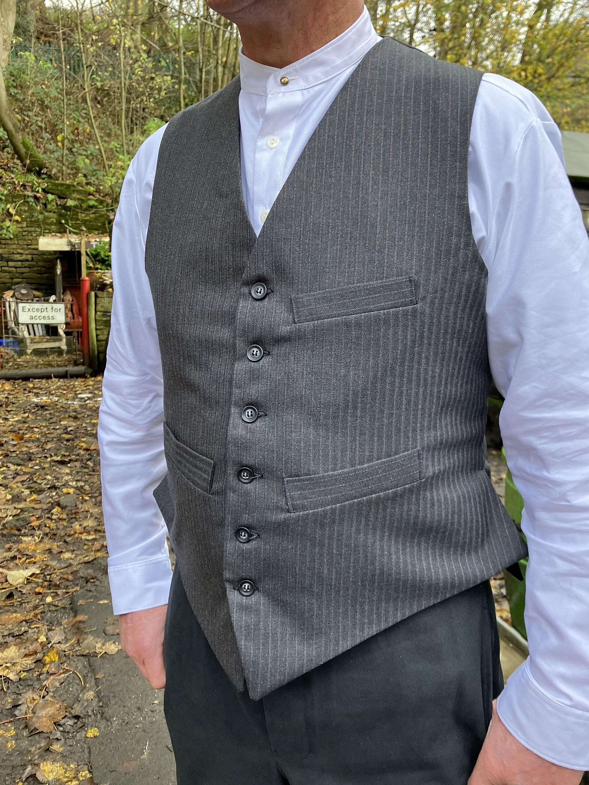 Mens store striped waistcoats