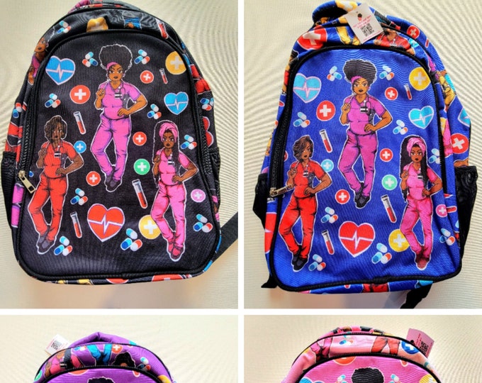 Nursing School Backpack, Student Nurse Bookbag, Graduation Gift, Work Backpack, Laptop Bag, Custom Back pack