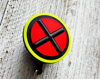 X Character Badge Reel, Superhero Lanyard, Comics Nurse Clip, Cartoon Retractable ID Holder, Murse Healthcare Nostalgia, Convention Ready