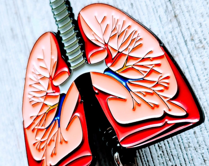 Lungs Retractable Badge Reels, Anatomy ID Holder, Respiratory Therapy Lanyard, Healthcare Gift, Murse, Mothers Fathers Day
