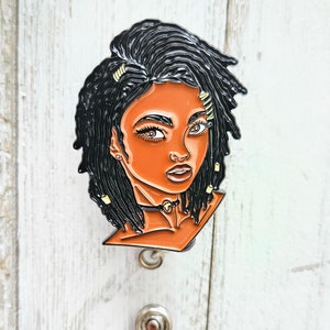 Hair Pride Locs Woman ID Holder Badge Reels