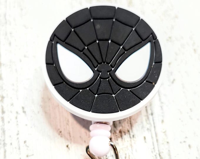 Venom Spidey Badge Holder, Black Suit Spiderman, MCU Comic Clip, Character Retractable ID Clip, Lanyard, Murse Lanyard Reel, Teacher Love