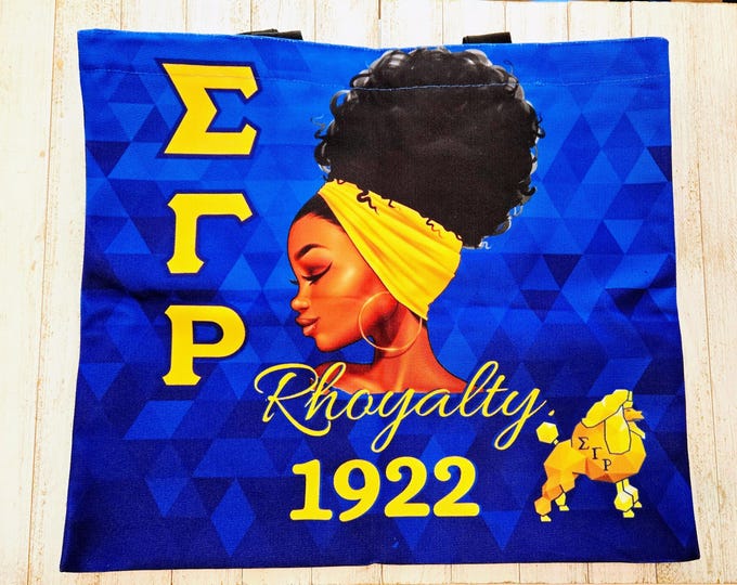 Sigma Gamma Rho Personalized Canvas Tote Bag: SGRHO Sorority Gift