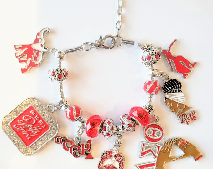 Delta Sigma Theta Signature Bracelet, Custom Delta Charm, Delta Sigma Theta Jewelry, DST, Delta Sigma Theta Sorority, Delta, Deltaversary