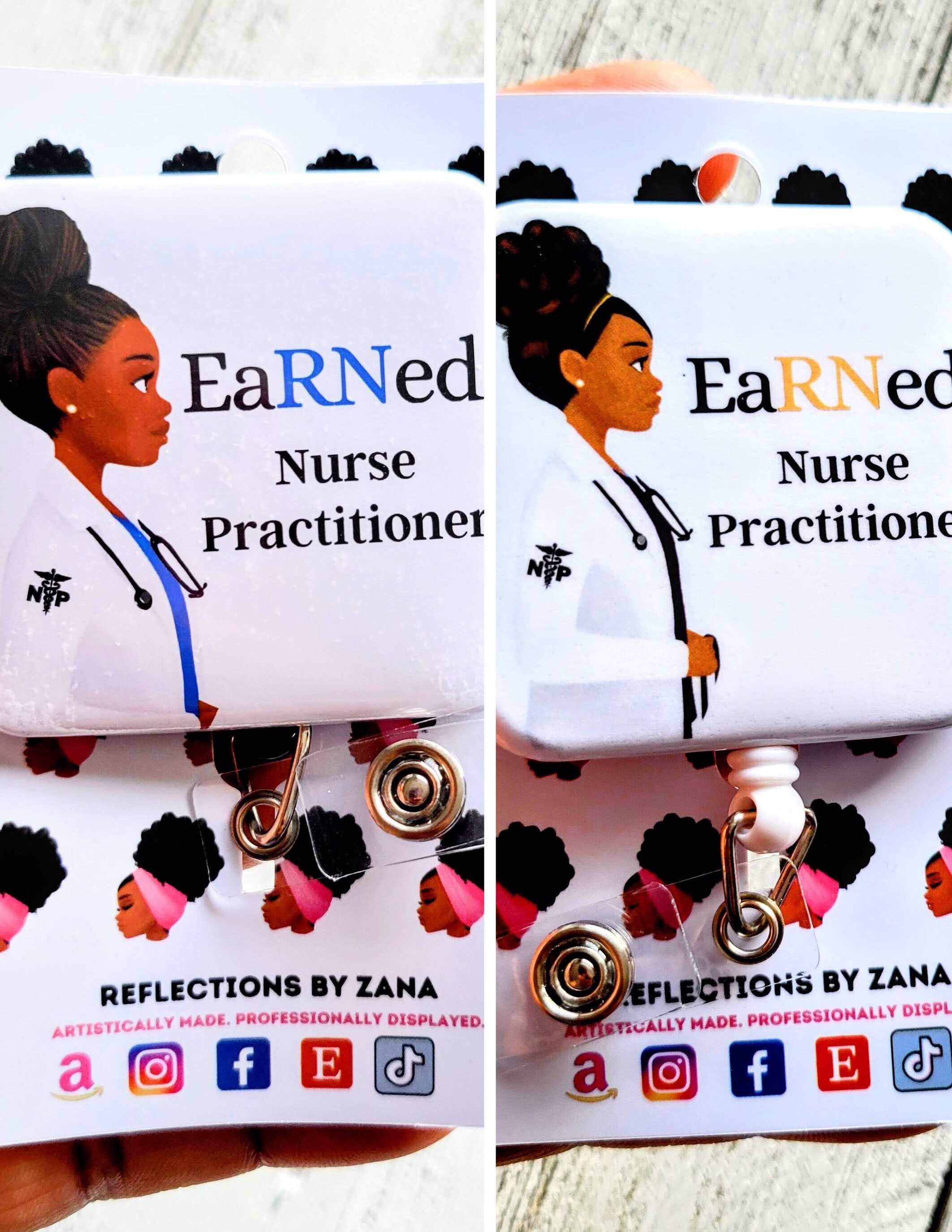 Loc Girl Badge Reel, Loc'd Black Woman Work ID, Hospital Clinical Lanyard,  Nursing Student, Scrubs Appreciation, Black Nurse Badge Reel 