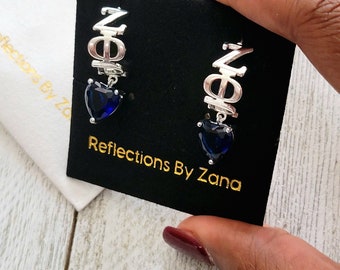 Zeta Phi Beta Earrings, ZPB Sorority Gift, Zeta Paraphernalia, J16, 1920 Howard University, Crossing Season