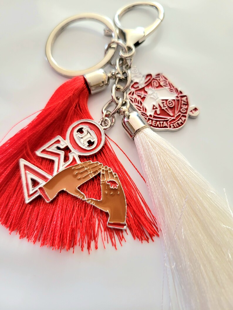 Tassel Keychain DST Black Greek Sorority Delta Sigma Theta Etsy