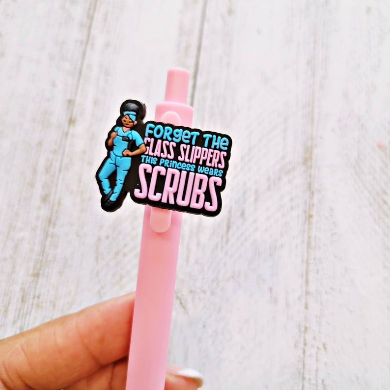 Forget the Glass Slippers, Scrub Life Pens, Set of 2 Scrub Life Pens, Nurse Pen, Cute Pen, Co-workers Gift, Colorful Pens, Retractable Pens image 3