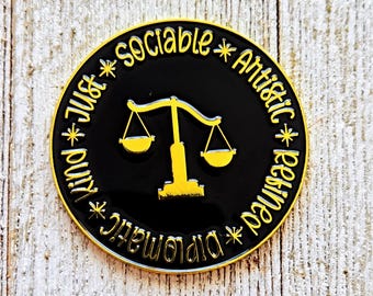 Topper: Libra Zodiac Enamel ID Holder Charm
