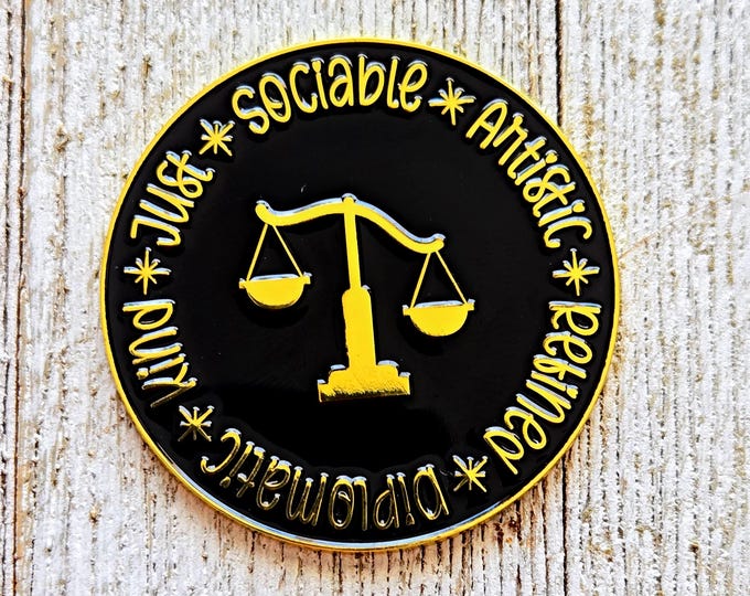Topper: Libra Zodiac Enamel ID Holder Charm