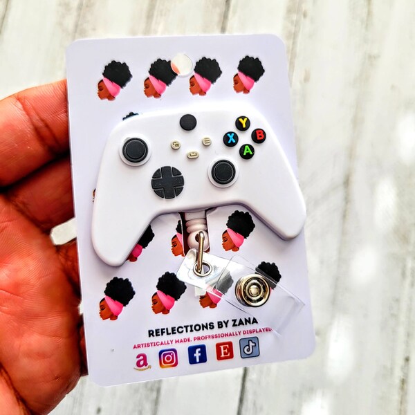 Xbox Culture Video Game Badge Reel, Gaming Controller ID Holder Retractable Reels, Gamer Buddy Clip, Nurse Teacher Appreciation Lanyard