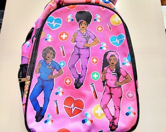 Healthcare Cuties Backpack: Student Nurse Laptop Bag