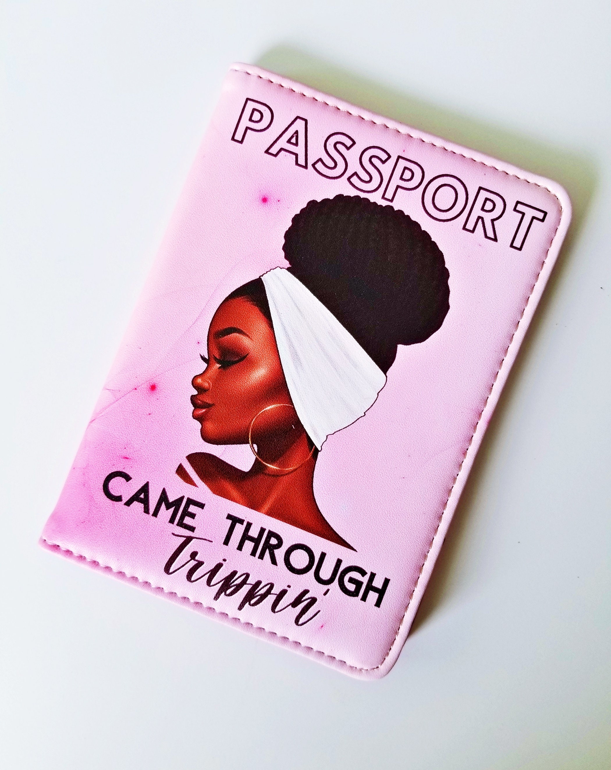 Pink Passport Cover Came Through Trippin With Loc Bun Natural