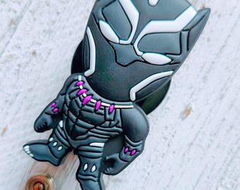 Custom Black Panther Badge Holder ID Reels