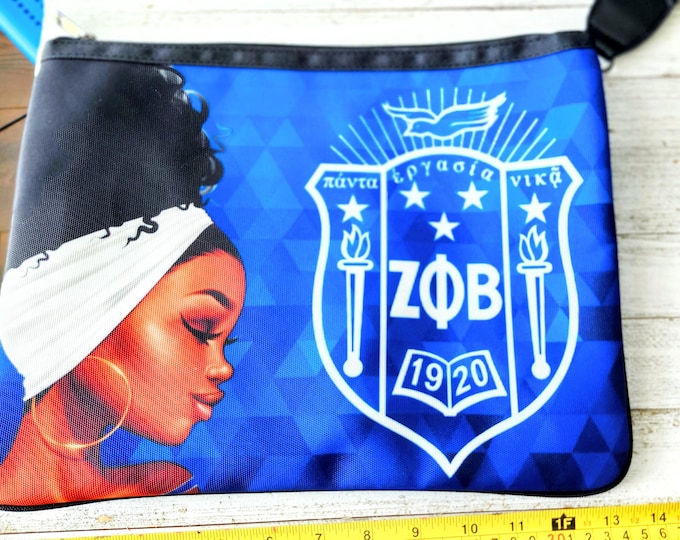 Zeta Phi Beta: Designer Zetaversary Crossbody Purse