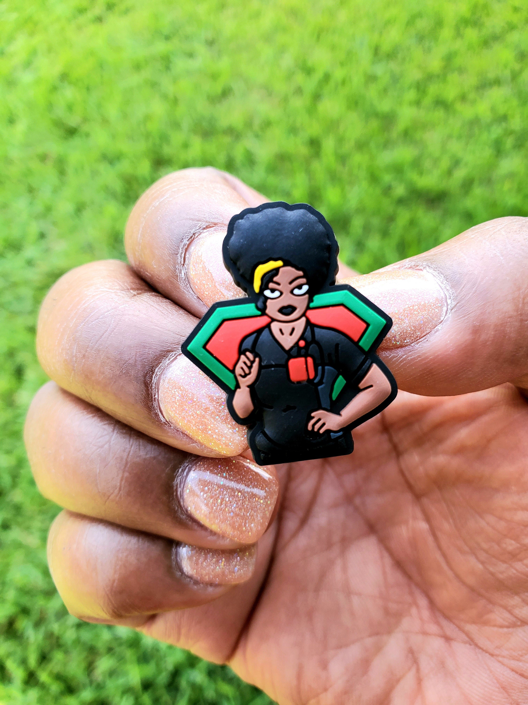 African American Shoe Charm, Melanin, Jibbitz, Black Woman, Black Nurse