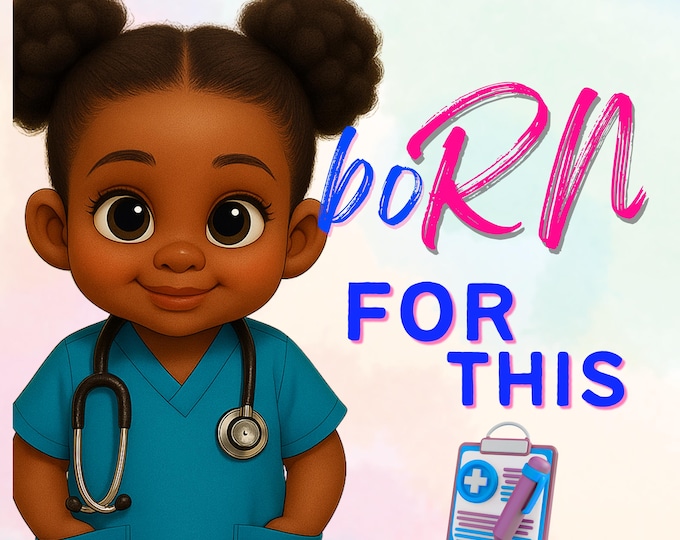 Custom Baby BoRN For This RN Badge, Personalized Reels, Retractable Lanyard ID Holder, Girlfriend Daughter Sister Bestie Female Her Gifts