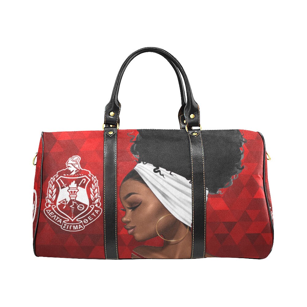 Delta Sigma Theta Duffel Bag, Delta Sigma Theta, Crimson and Cream, DST