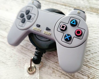 Gaming Badge Holder, Gamer Controller Reels, Friend Video Game, PSP Buddy Clip, Medical Lanyard, Healthcare Present, Murse, Fathers Day
