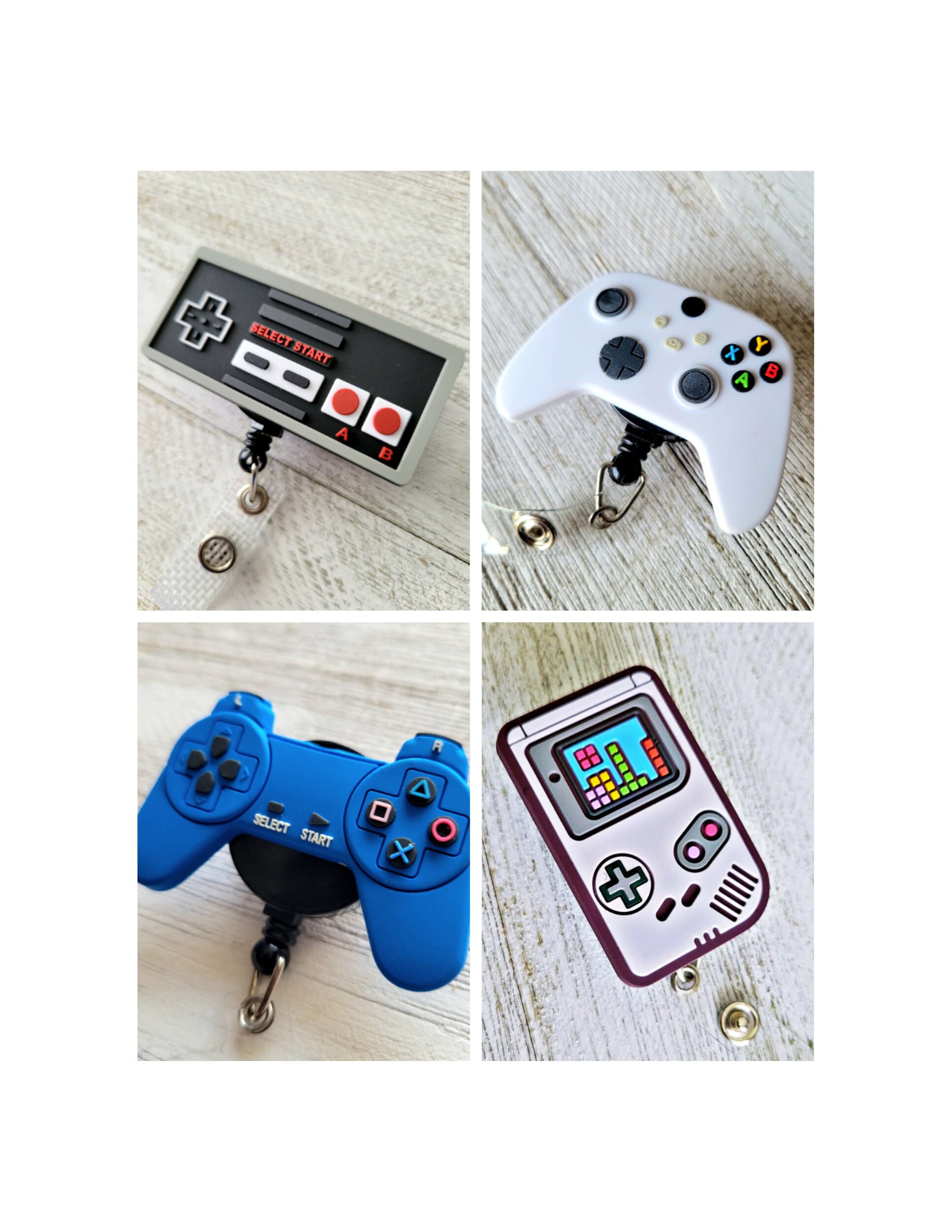 Original Nintendo Nostalgia Controller ID Retractable Badge Reel Slide Reel