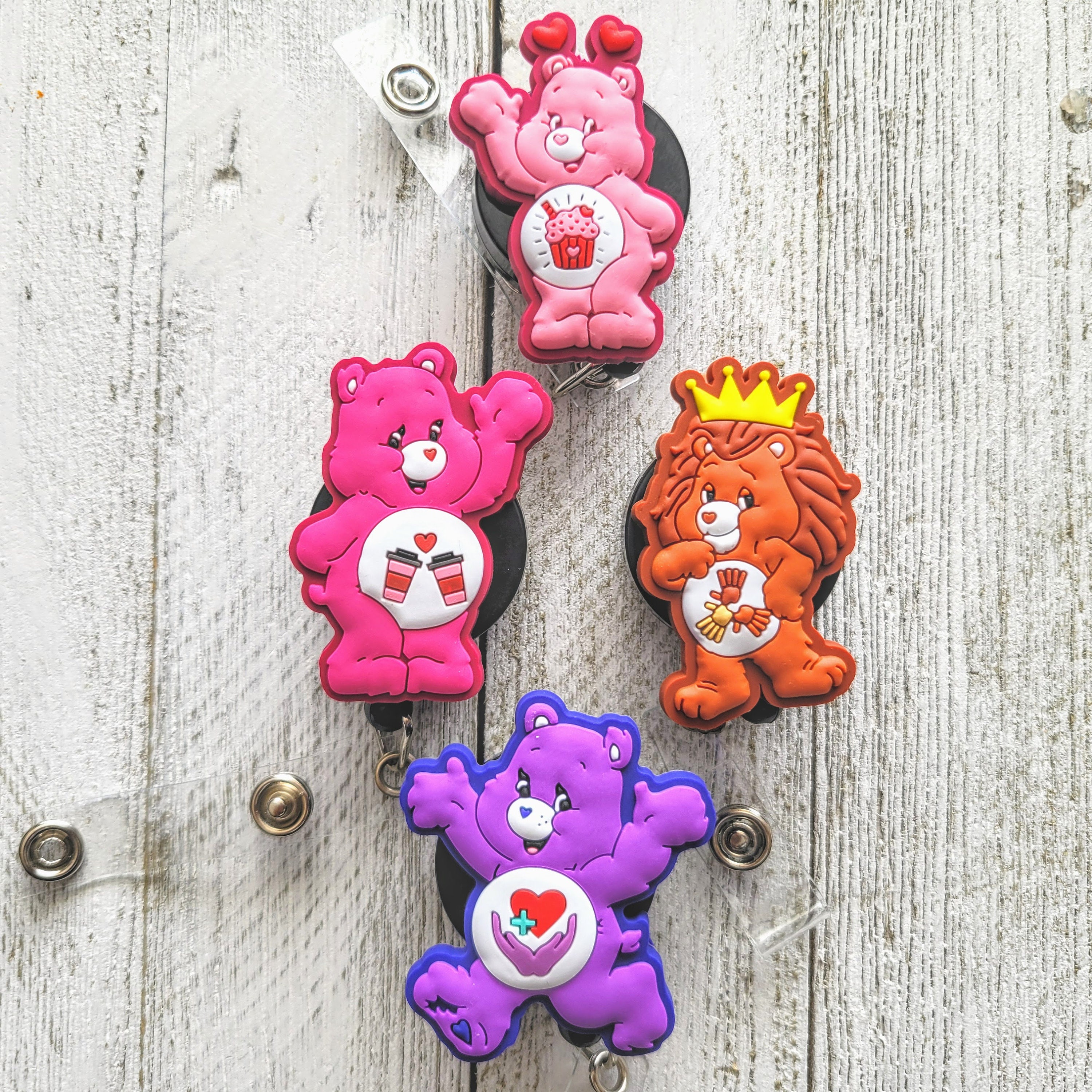 Pink Health Care Bears Lanyard, 80's Nostalgia Animal Badge Reel, Nurse  Retractable ID Holder, Dog, Puppy, Baby, Pet, Cat 