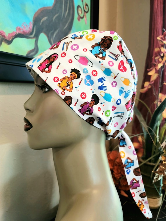 Surgical Scrub Cap Short Hair Bouffant 
