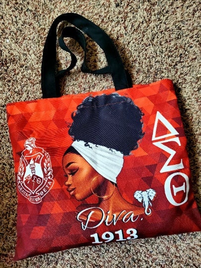 Sorority LARGE CANVAS BAG WITH ZIPPER CLOSURE