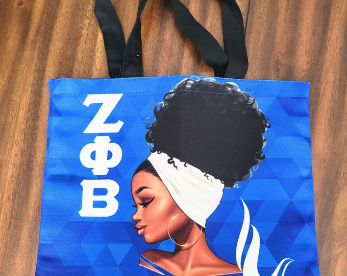 Zeta Phi Beta Tote Bag, ZPB Sorority Paraphernalia, Z-Phi Gifts, Howard University, J16, Crossing Season