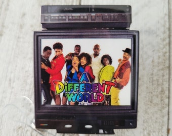 Different World Badge Reel, 90's Nostalgia, Throwback Televison, Work School Student Retractable ID Holders, Hillman Name Tag, Juneteenth