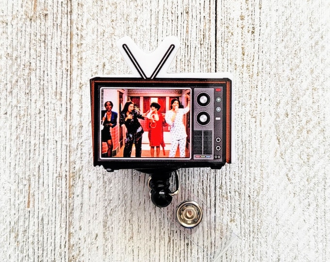 Living Single TV Badge Reel, Retractable Nostalgia Culture Lanyard, Throwback Television, Work School Student ID Holders,, Juneteenth