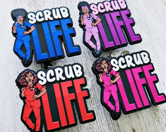 Juneteenth African American Scrub Life Badge Reels, Mocha Nursing ID Holder, Female Retractable Hospital, Girl Magic Lanyard, Love Pride