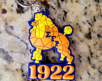 Sigma Gamma Rho Sorority Keychain, Pretty Poodle, SGR Crossing Season, SGRho, 1922, SGR Soror, Divine 9, HBCU Crossing Gift, Rhoer, Sorhor