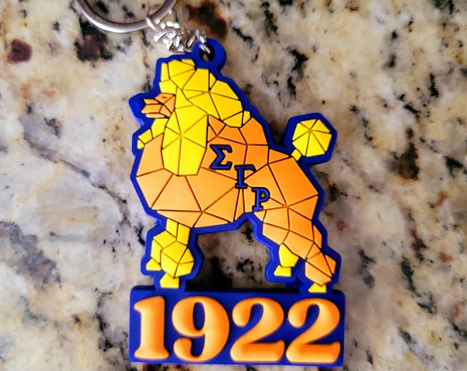 Sigma Gamma Rho Sorority Keychain, Pretty Poodle, SGR Crossing Season, SGRho, 1922, SGR Soror, Divine 9, HBCU Crossing Gift, Rhoer, Sorhor