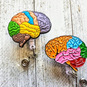 Custom Brain Anatomy Badge ID Holder Reels