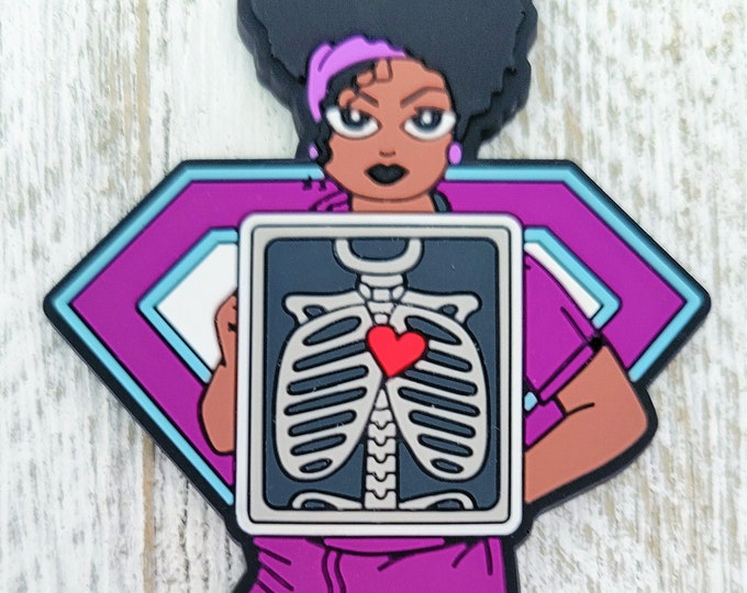 X-ray Tech Retractable Badge Reels, Radiology Rad Tech ID Holder, Xray Badge Buddy, Radiologist Gift, Scrubs Appreciation, Mothers Day