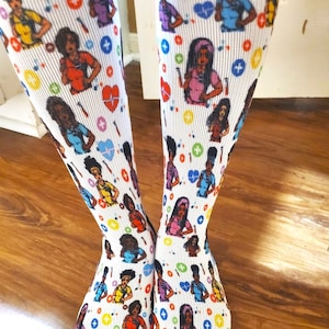 Custom Compression, Travel Nurse Sock, Calf High Sport, Medical Surgery Recovery, Running Cycling Marathon Crossfit Sleeves, Healthcare Gift