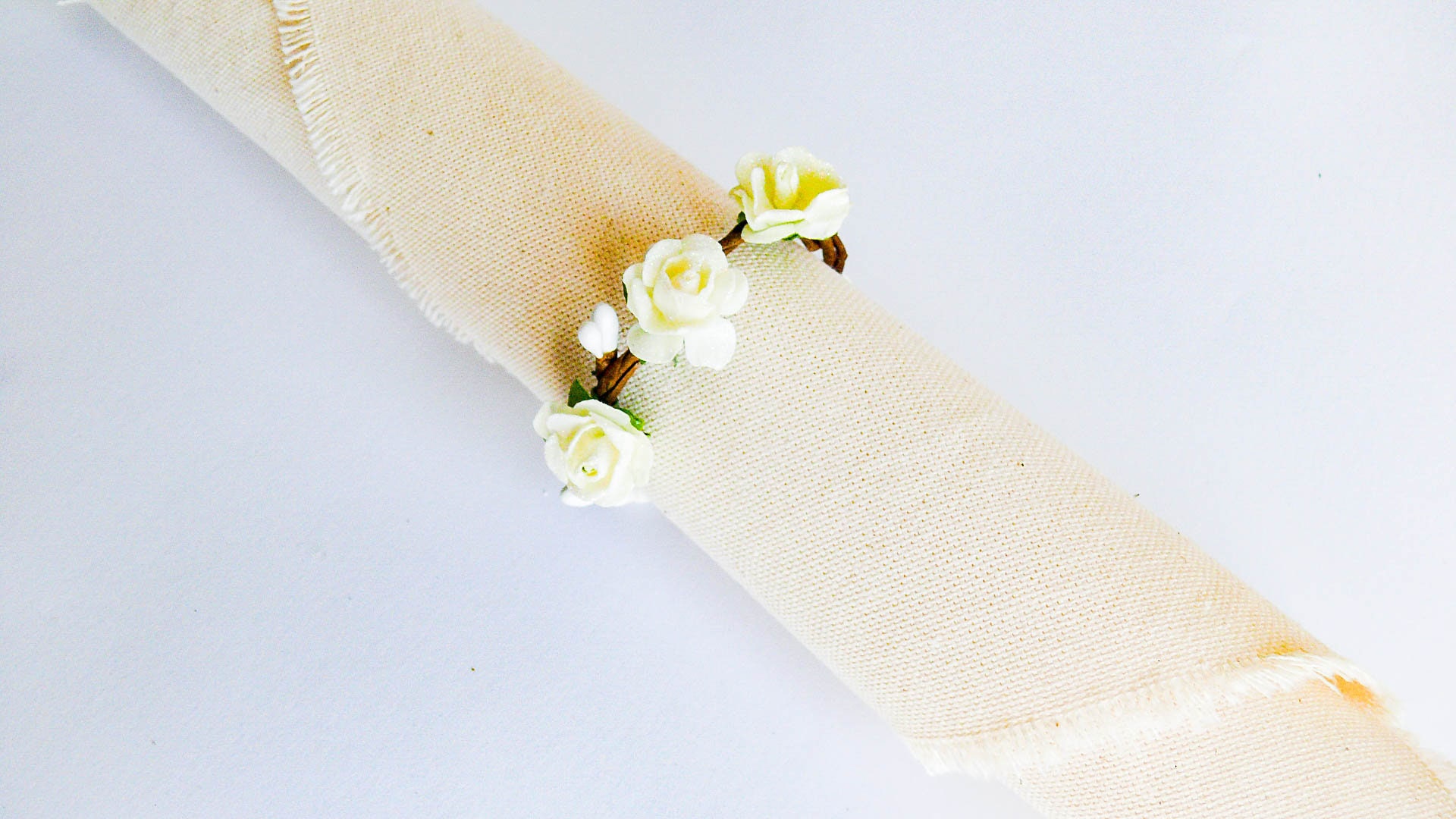 Napkin Rings Flowers Bulk Napkins Rings Ivory Napkin Rings Etsy
