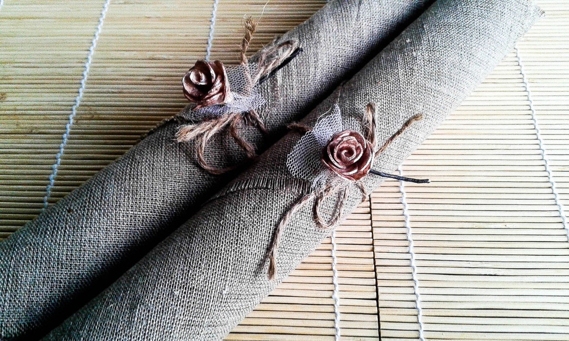 Cloth Napkins Bulk Wedding Napkin Rings Rustic Wedding Etsy