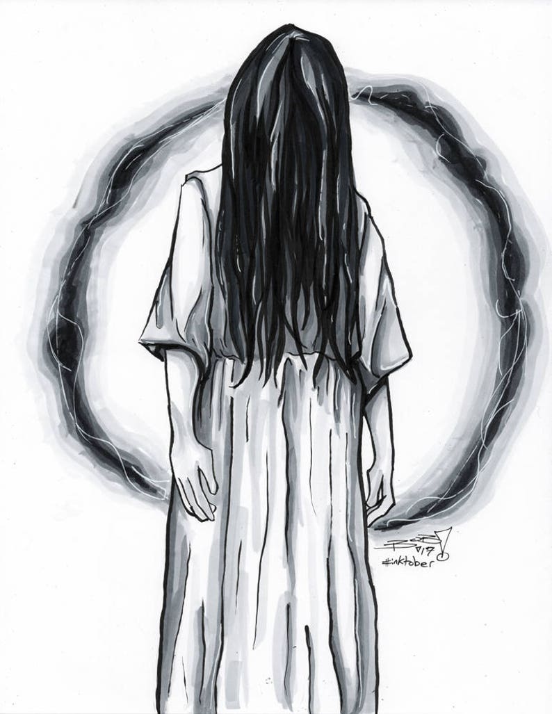 Original Art inktober2017 Samara From 'the Ring' | Etsy