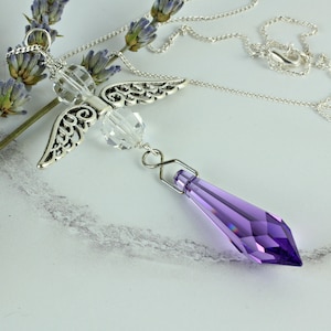 Swarovski Angel Sun Catcher. Home Decor. Spiritual Gift Idea. Guardian Angel. Harmony. Crystal Angel Suncatcher.