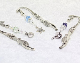 Book Mark | Mermaid Bookmark | Beaded Bookmarks | Metal Bookmark | Bookmark Bookworm Gifts | Bookmark Gift Ideas | Swarovski Bookmarks |