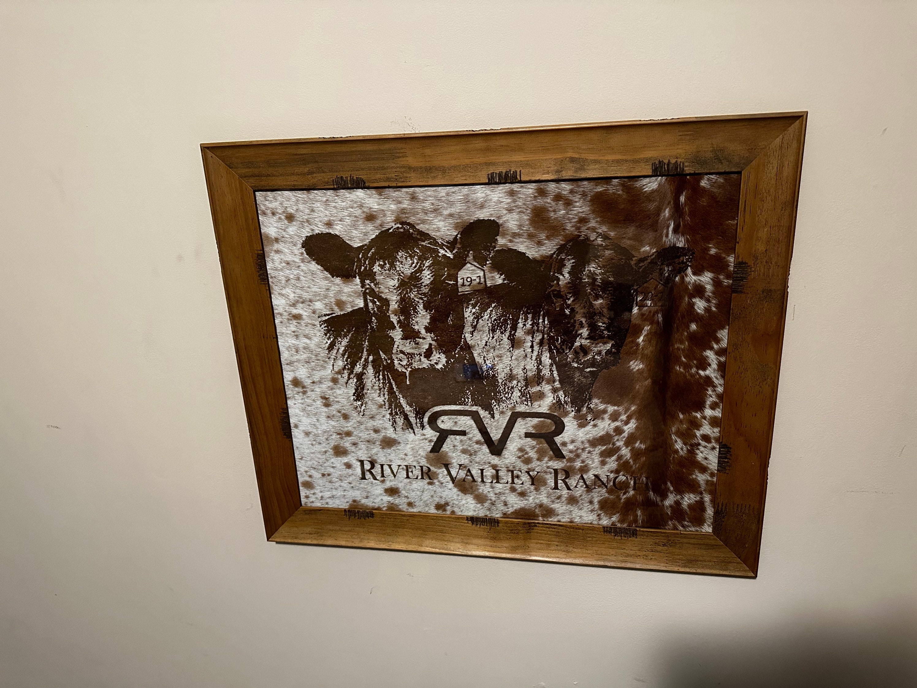 Cowhide Wall Hanging Custom Engraved Cowhide Etsy