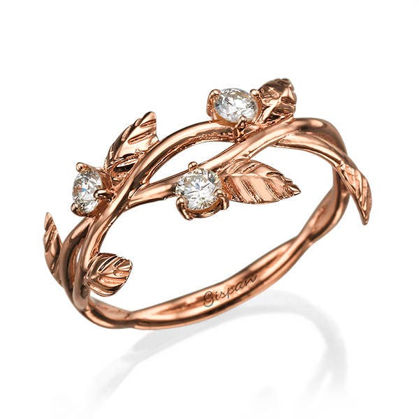 Bronze Adjustable Leaf Ring