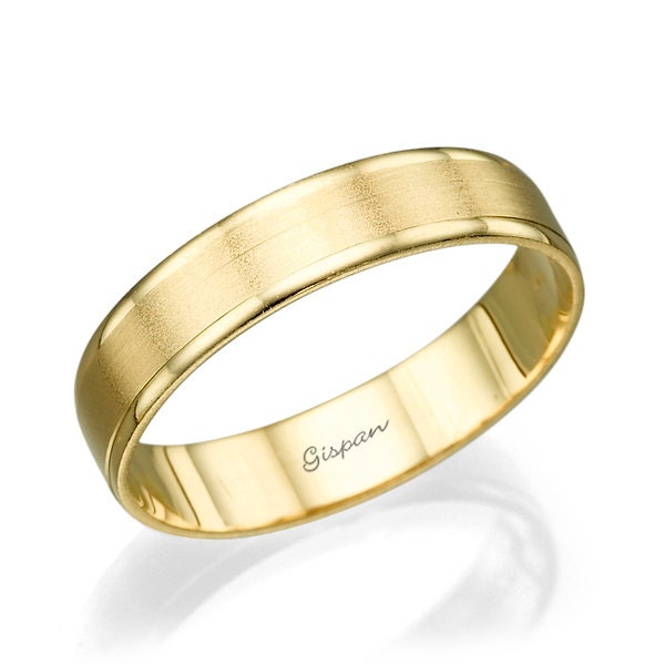 Mens Wedding Band Wedding Ring Gold wedding ring 14k gold | Etsy