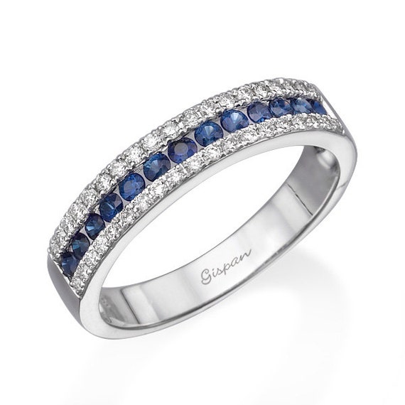 Blue Sapphire Ring Engagement Ring Wedding Band Wedding - Etsy