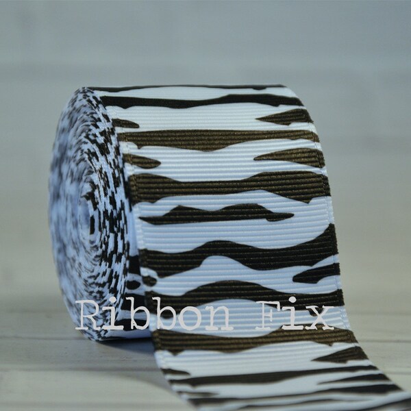 1,5" weiß & schwarz Zebra Grosgrain Band - Zoo - Tier Druck - Tiger Streifen - Tiger King - Baby-Dusche - Geburtstagsparty - Dschungel-Safari