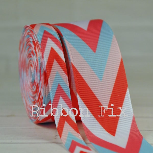 3/8" or 1" White Bohemian Chevron Stripe Grosgrain Ribbon - Valentine's Day Print - Wedding Party - Zig Zag - Boho Tribal Love - Dog Collar